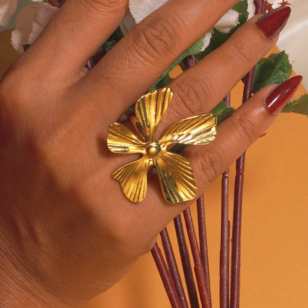Petal Bloom Statement Ring