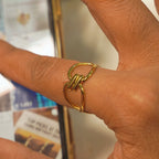 Interlocked Oval Knot Ring