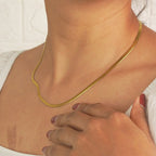 Flat Gold Chain Necklace